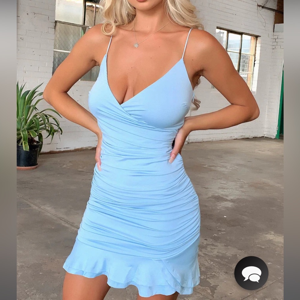 Thatsofetch Gentey Dress - Baby Blue